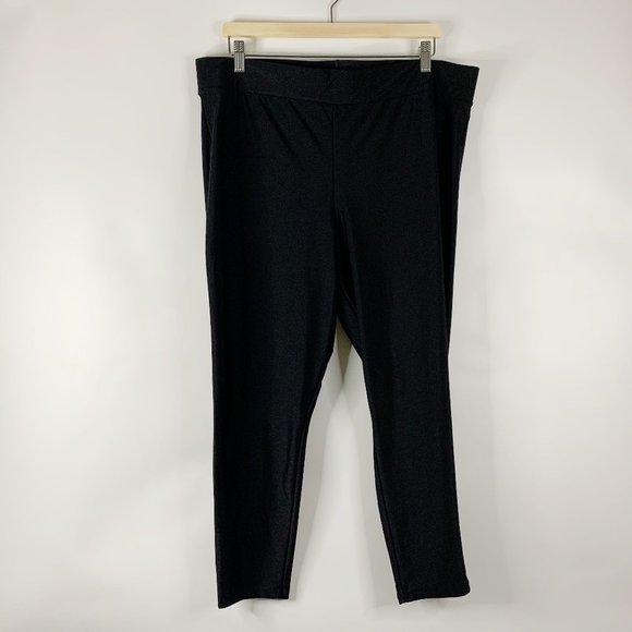 Torrid Platinum Liquid Black Mid Rise Nylon Stretch Ankle Leggings Plus Size 3X - Picture 4 of 11